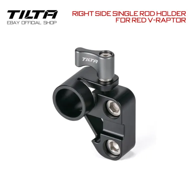 Soporte de cámara de soporte de una sola varilla Tilta lado derecho 15 mm para ROJO V-RAPTOR