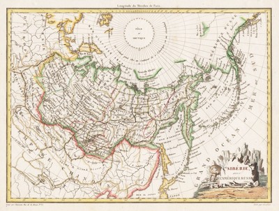 Siberia Siberia Siberie Russia Russia Russie Alaska America map Map Lapie