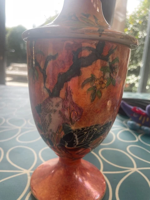 ROYAL WINTON GRIMWADES "Java" Covered Vase / Urn – Hand Painted Floral ...