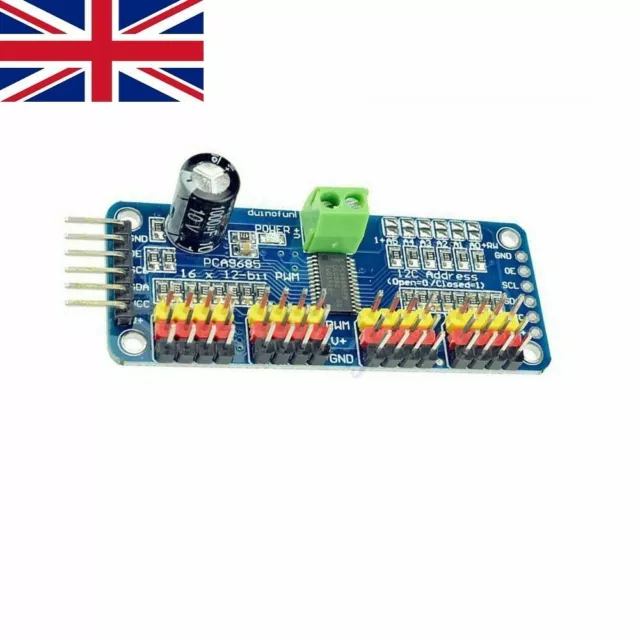 PCA9685 16 Channel 12-bit PWM Servo Motor Driver Module Arduino I2C