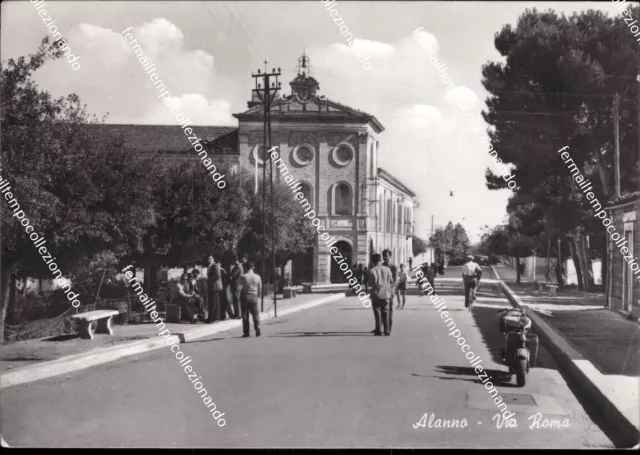 aq600 cartolina alanno pescara via roma  provincia di pescara abruzzo