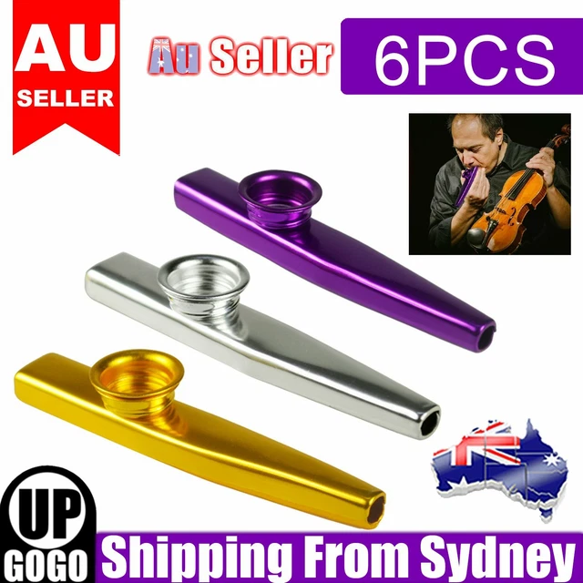 6Pcs Kazoo Ukulele Guitar Partner Flute Diaphragm Mouth Harmonica Party High AU