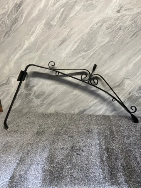 Large wrought iron shop sign display board wall bracket.