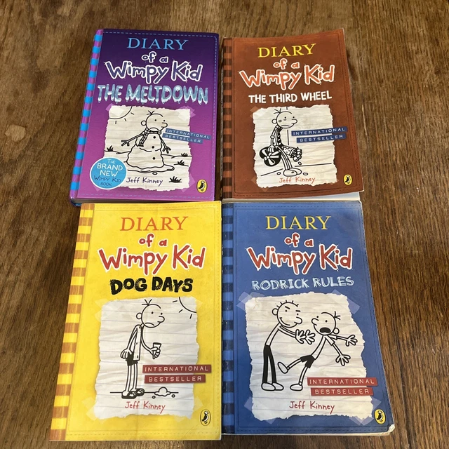 DIARY OF A Wimpy Kid Hardback & Paperback Book Bundle X4 Meltdown