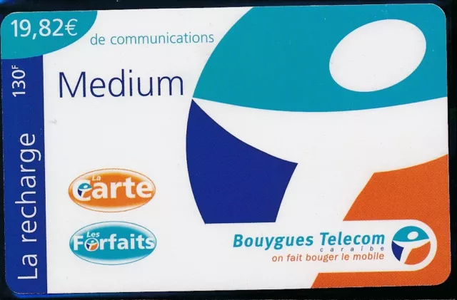 Ricarica Bouygues Caraibi Rif. Def 16/10 Media 19.82€ 10/2001