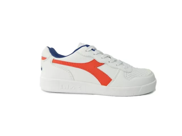 Diadora Playground GS Scarpe da Ginnastica Bianco Blu Arancio