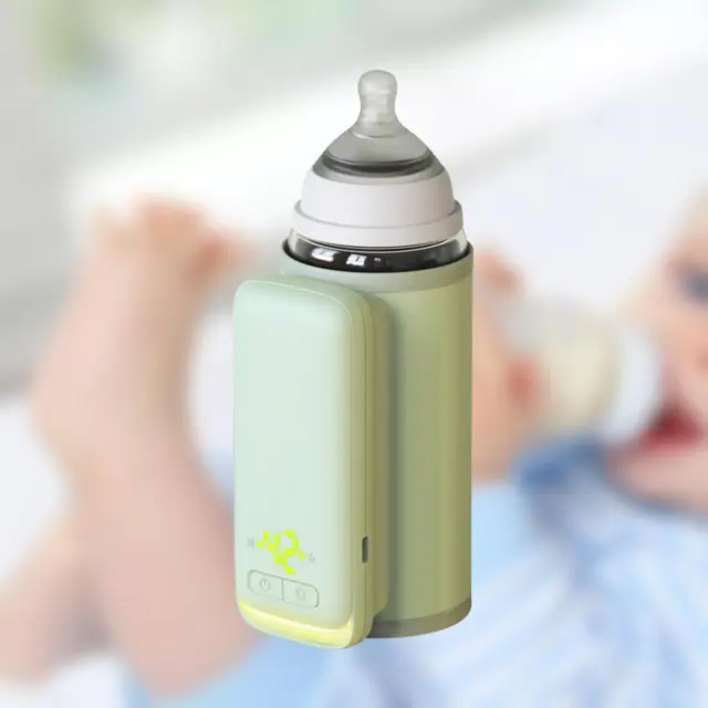 Portable Bottle Warmer, Compact Baby Milk Heating Keeper with Digital Display