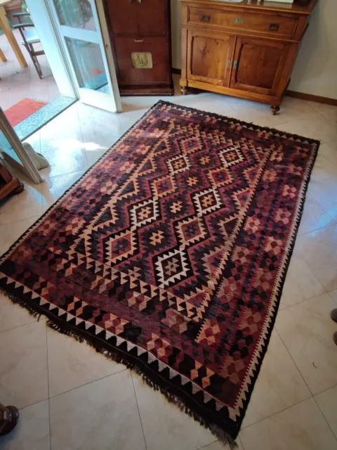 tappeto persiano antico  annodato a mano 256x190 cm