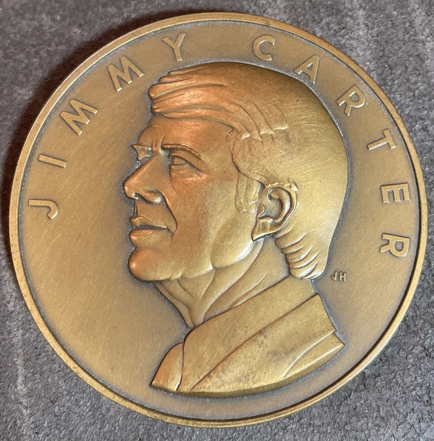 President Jimmy Carter Franklin Mint Political 1977 Inaugural Solid Bronze Coin