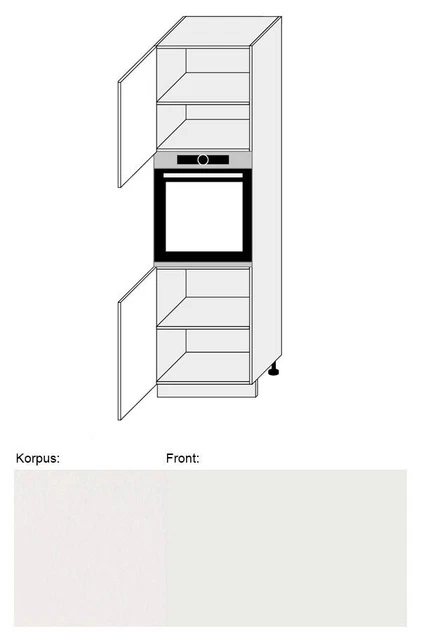 Armadio conversione forno Tivoli 60x59x207cm bianco opaco laccato TL-D14/RU/2D