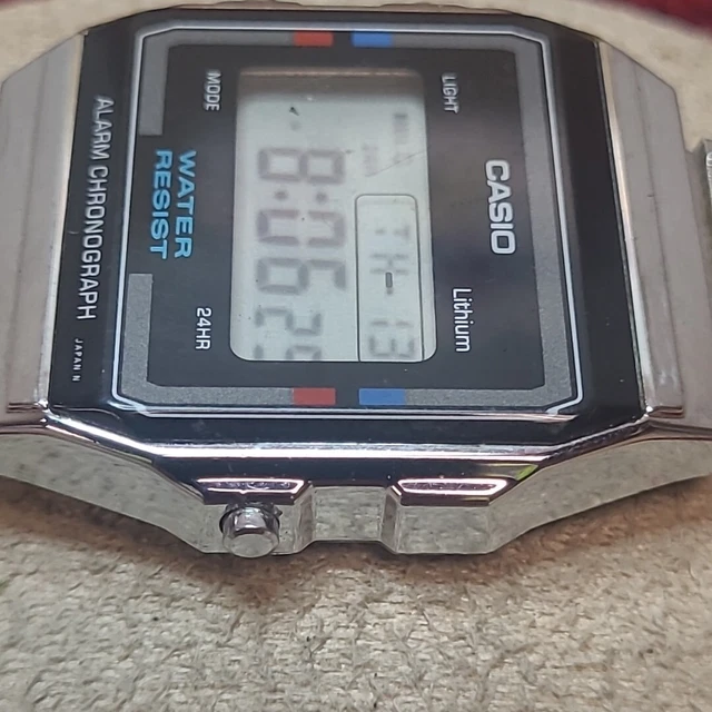 Casio Module 596 VINTAGE CASIO A-156W Module 596 Alarm Chrono Alarm Japan U 1986 Digital ...