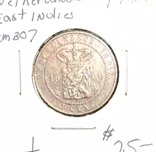 Netherlands east indies cent KM 307 XF