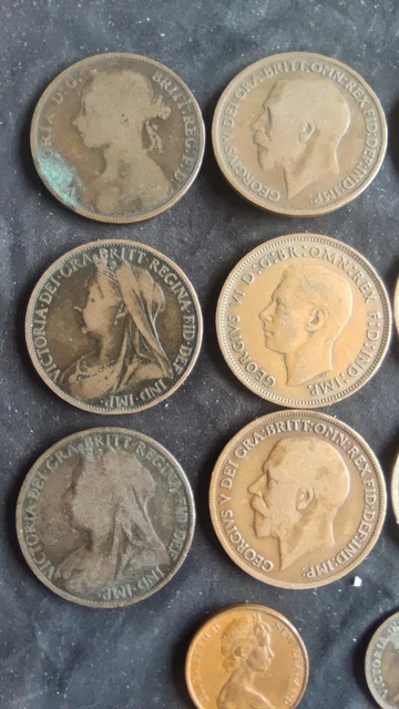 ANGLETERRE - HALF PENNY - one penny - farthing lot de 20 monnaies ttb