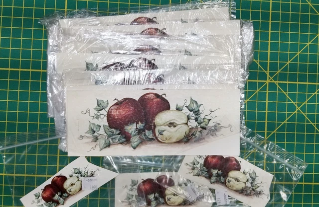  Lote de calcomanías de cerámica vintage - manzanas