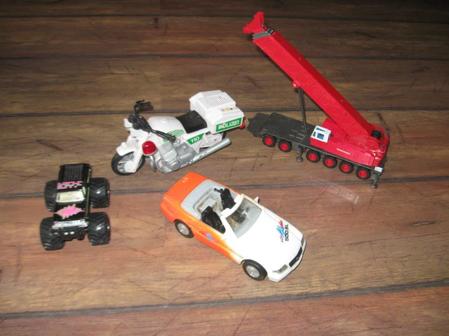 4 Mini Einsatzfahrzeuge Spielset - Polizei & Feuerwehr Autos Für Kinder Ab 3