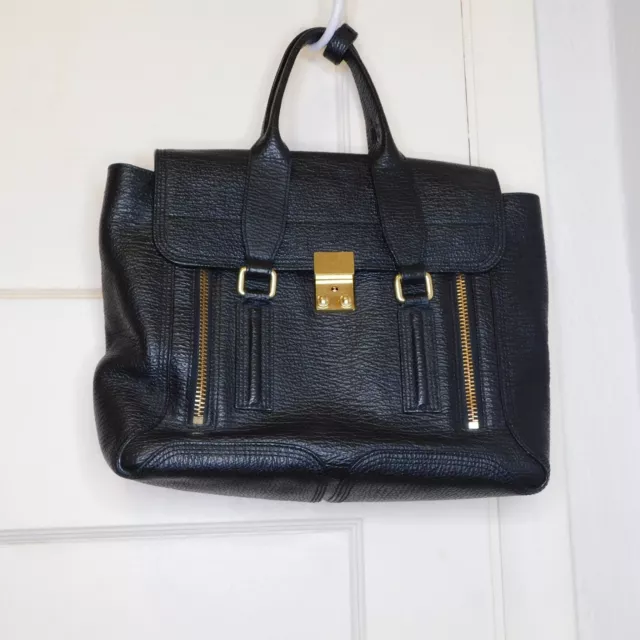 3.1 Phillip Lim Pashli Satchel Black Large Leather Womens Handbag Missing Strap
