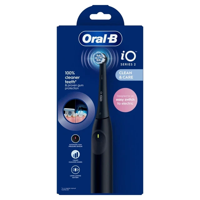 ORAL-B IO SERIES 2 Electric Toothbrush - 3 Cleaning Modes - Night Black ...