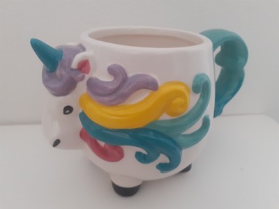 Generico Tazza di Latte con Bilancia,Tazza di Paglia per Bambini,Forno a microonde può Essere riscaldata,Trasparenti con Scala,350 ml,Unicorno 