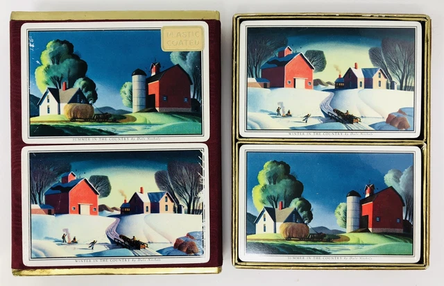 Playing Cards Stamped Sealed Old Vintage Named Dale Nichols Art 2 Decks Jk21 Playing Cards Stamped Sealed Old Vintage Named Dale Nichols Art 2 Decks Jk21