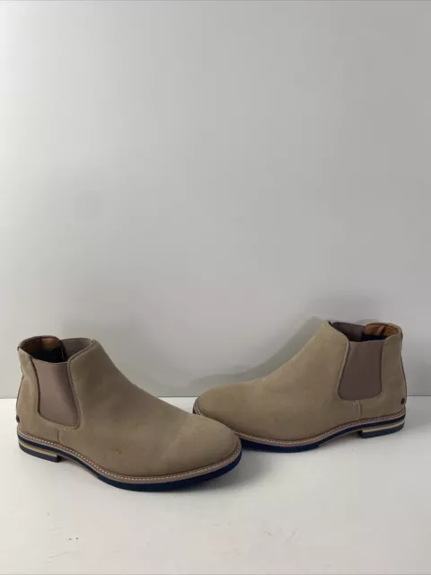 Call It Spring Beige Suede Round Toe Pull On Chelsea Boots Men’s Size 12