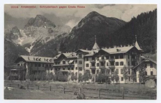 n393 CARTOLINA  SCHLUDERBACH GEGEN CRODA ROSSA++++