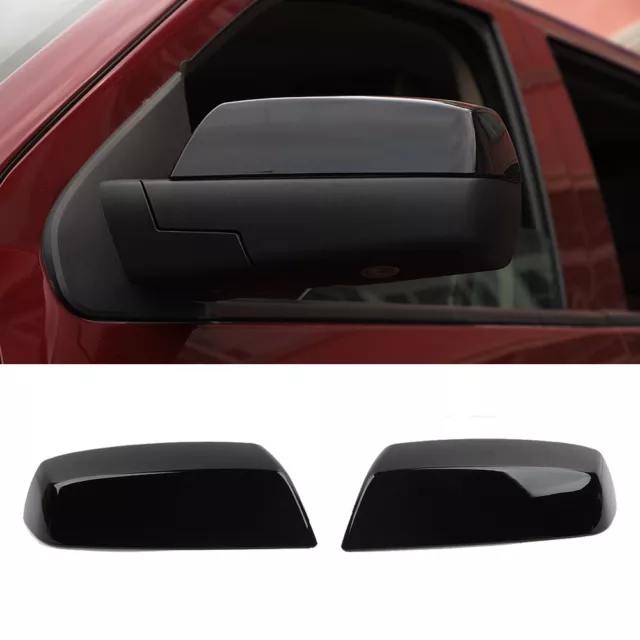 For 2014 2015 2016 2017 2018 Chevy Silverado Gmc Sierra Gloss Black Mirror Cover