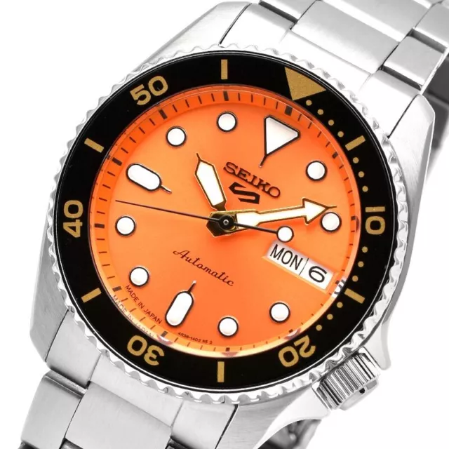 SEIKO 5 SPORTS SBSA231 SKX Sports Style Automatic Watch Orange Dial ...