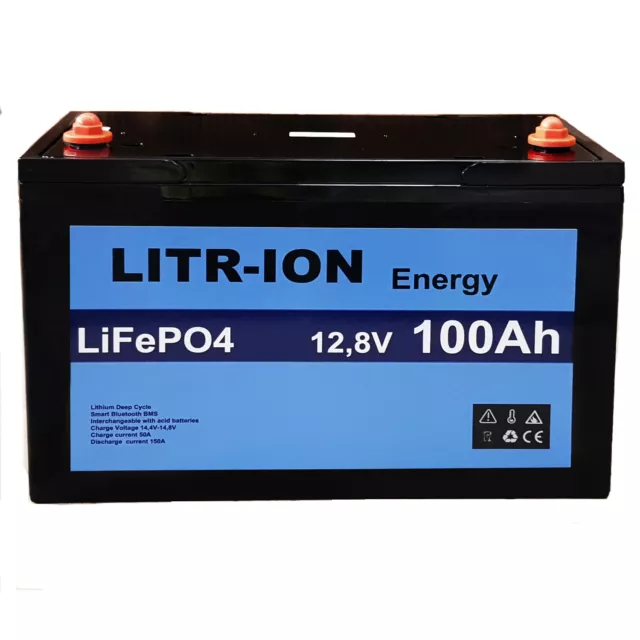 Batería de Litio LiFePO4 100Ah Litr-ion Energy 330x172x220 Camper Autocaravana