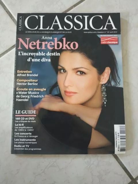 ANNA NETREBKO-revue-CLASSICA-MAGAZINE-n°141 AVRIL 2012-frais port gratuit-lot