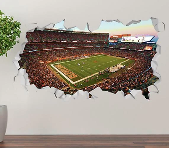 NFL Cleveland Brown Stadium Team Custom Wall Decals 3D Wall Stickers Art OP258