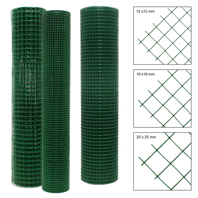 Rete metallica zincata per recinzioni, quadrati 13mm 0,5 x 10 metri Rete metallica zincata per recinzioni, quadrati 13mm 0,5 x 10 metri