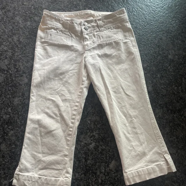 Boho Abercrombie Kids Girls 12 Spring Capri White Pants Classic East Coast 1892