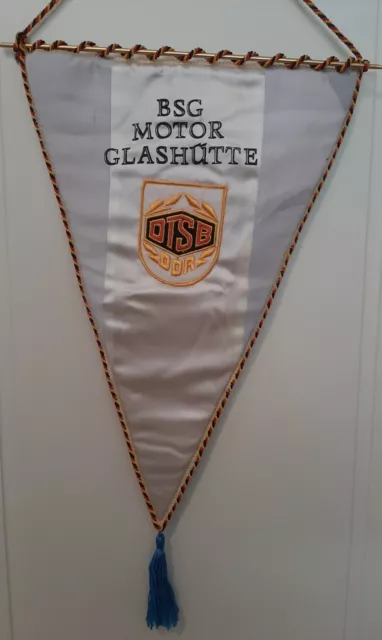 BSG Motor Glashütte Sachsen Wimpel DDR Fussball Oberliga Pennant 60 Jahre 1983