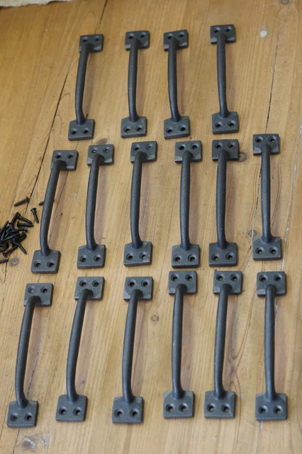 16 Drawer Pulls Iron Style Cabinet Handles Grasp Door 6"  Kitchen Window Pull