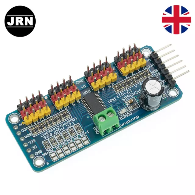 PWM Servo Driver 16-Channel 12-bit I2C PCA9685 for Arduino Raspberry Pi UK 2