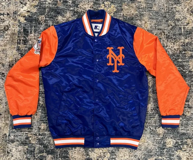 Vintage Starter New York Mets Sarin Bomber Jacket Blue Sz XL