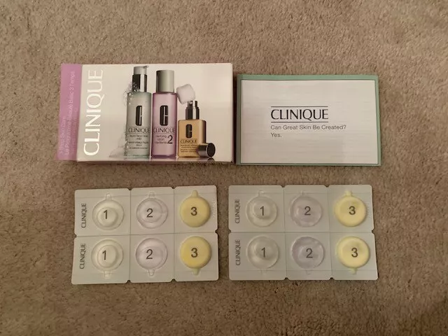 Clinique 3 Step Skin Care Set-  Ideal For Travel/Flights/To Sample-Recorded Post