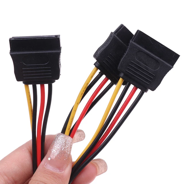 Cable de alimentación SATA de 4 pines a 1 o 2 puertos para grabadora Hikvision DAHUA mini VCR 25 CM@