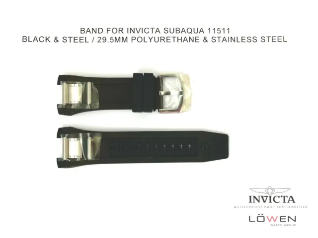 Authentic Invicta Subaqua 11511 Black Polyurethane Female ver. 29.5MM Watch Band