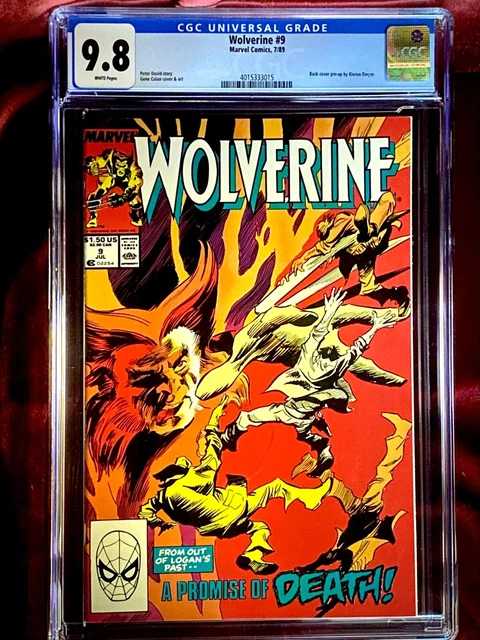 Wolverine #9 CGC 9.8 NM/MT WHITE Marvel 1989 David/Colan, Kieron Dwyer pinup