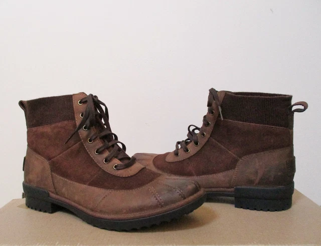 UGG CAYLI BOOT 8.5US COCONUT SHELL Brown Waterproof Leather Suede NWOB 170 MSRP 88.98 PicClick