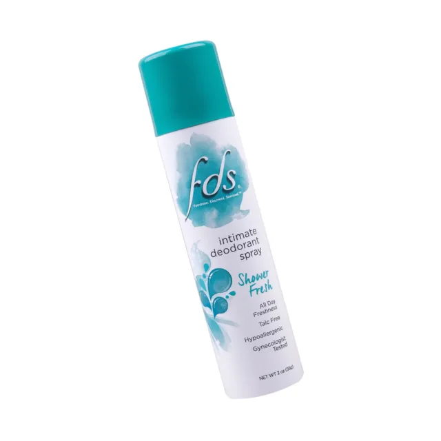 Desodorante íntimo FDS aerosol frescura todo el día, ducha fresca - botella de 2 onzas