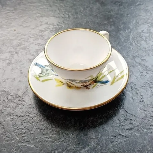 Caverswall Miniature Cup and Saucer ~ Kingfisher
