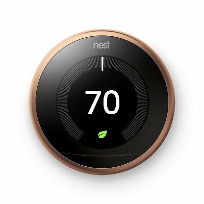 Nest 3rd Generation Programmable Wi-Fi Smart Learning Thermostat T3021US Copper
