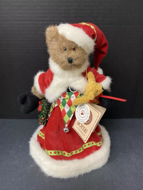 Boyds Bears Tree Topper Holly with Lil Jolly Plush Christmas 4014682 with Tags