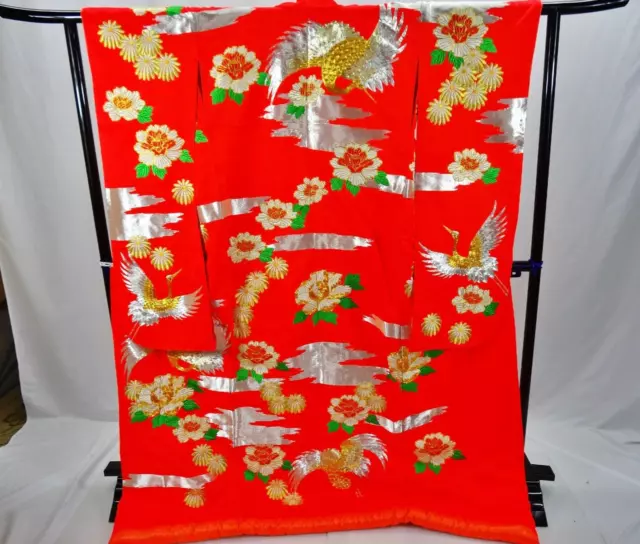 Japanese Kimono Uchikake  Wedding Pure Silk  japan　022