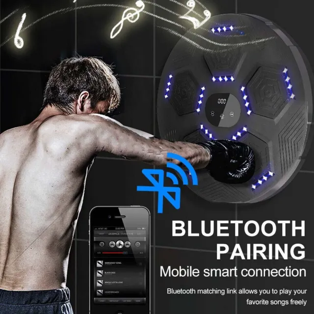 Electronic Boxings Training Target Wall Mounted Punching Pad Bluetooth Practical