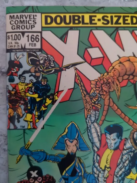 Uncanny X-Men Vol 1 #166 Marvel, 1983. 1St Appearance Of Lockheed!!! 9.0 Vf/Nm!! 4