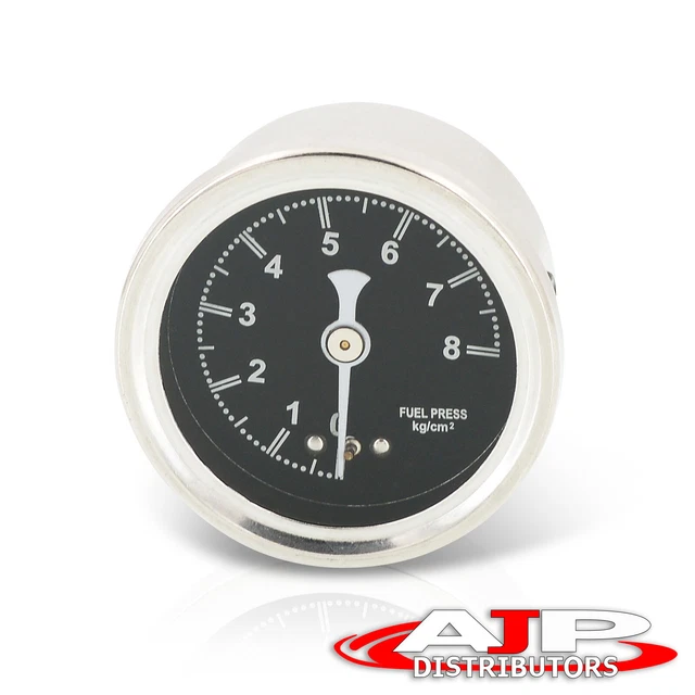 Fuel Pressure Oil Gauge Regulator 1/8" NPT 0-8KG/CM² Turbocharger BK For Toyota