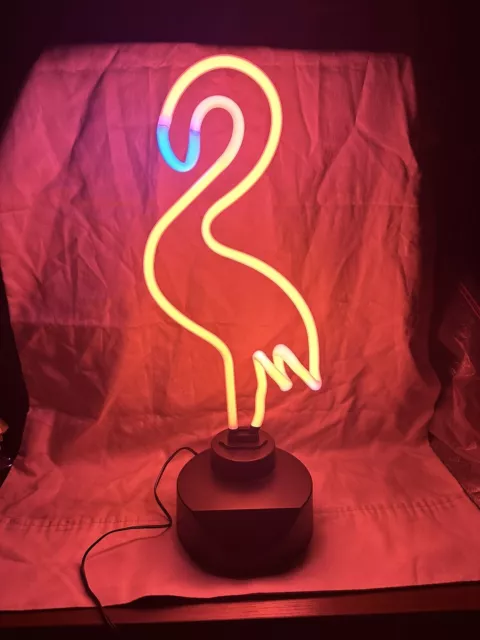 Advantage Interchangeable Neon Sculpture Flamingo Neon Sign New With Stand